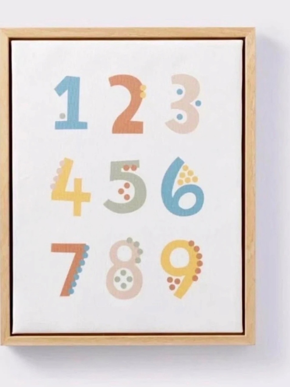 11 x 14 Framed Canvas Numbers- Cloud Island